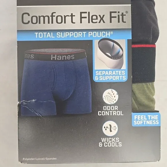 Hanes Comfort Flex Fit Tagless Trunks (3-Pack) – Size S 28-30 - Picture 2 of 6